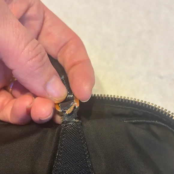 Prada $25 start Vintage Black Nylon Tote with Gold Accents - Picture 17 of 17